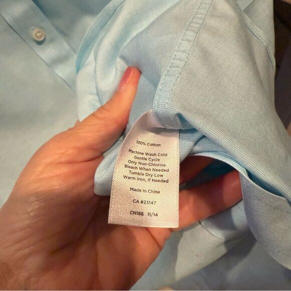 Talbots sleeveless wrinkle resistant top in baby blue size 22 - Picture 4 of 5